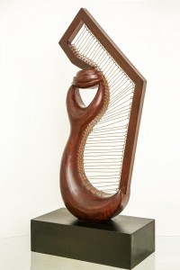 Sahar Atta, 24 X 11 X 1, Sheesham Wood, Gold Metal Wires, Harmony, AC-SAAT-001 Sahar Atta, 24 X 11 X 1, Sheesham Wood, Gold Metal Wires, Harmony, AC-SAAT-001